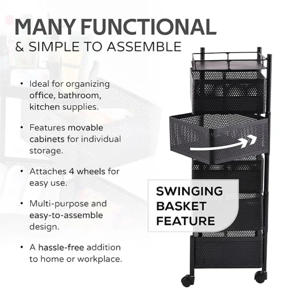 81scEUta7qL._SX679_ Kitchenwell Round Multi-Purpose Rotatable Trolley Storage